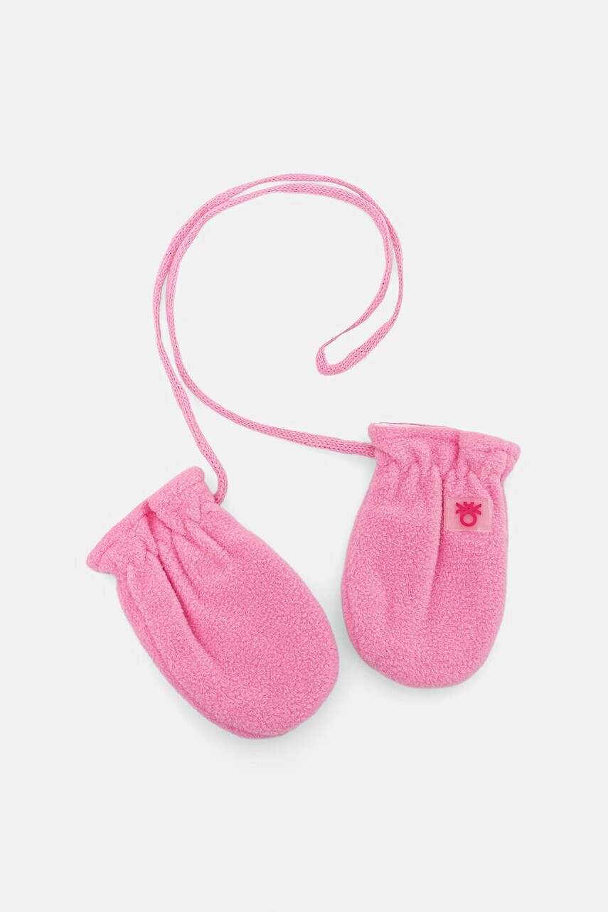 Detské rukavice United Colors of Benetton ružová farba, 6U87GG007