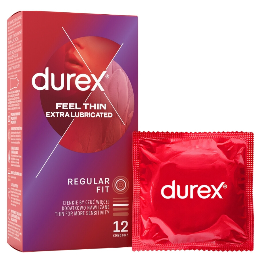 DUREX Feel thin extra lubricated 12 kusov