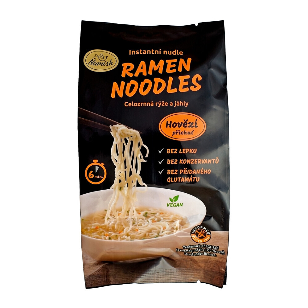 ŇAMISH Instantné rezance celozrnná hovädzie bez lepku 57 g