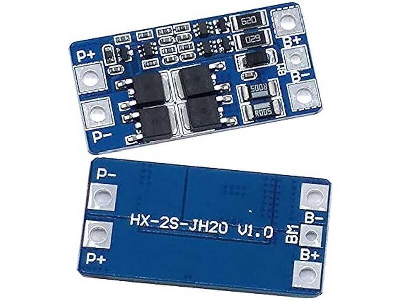 Ochranný obvod a balancér pre 2 Li-Ion články 18650 prúd do 10A