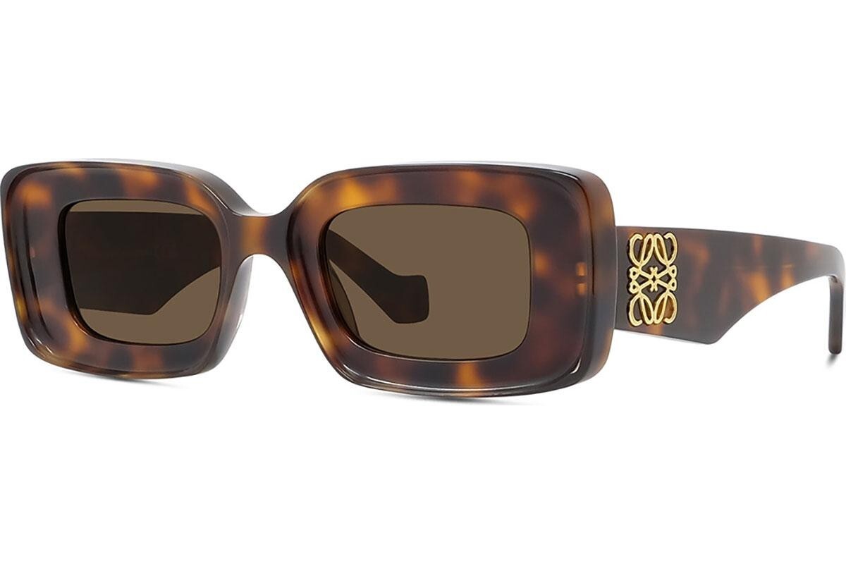 Loewe Anagram Dark havana Geometric Sunglasses - ONE SIZE (46)