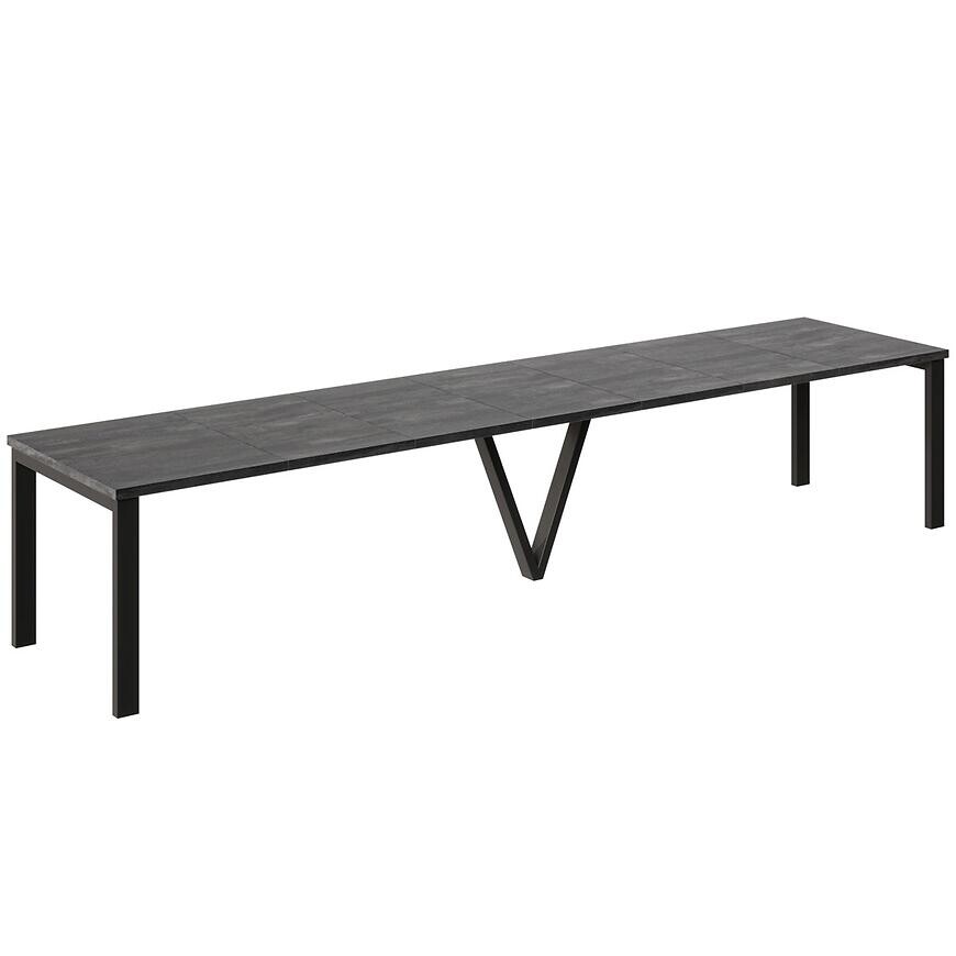 Rozkladací stôl 130-405 cm Titan čierny betón