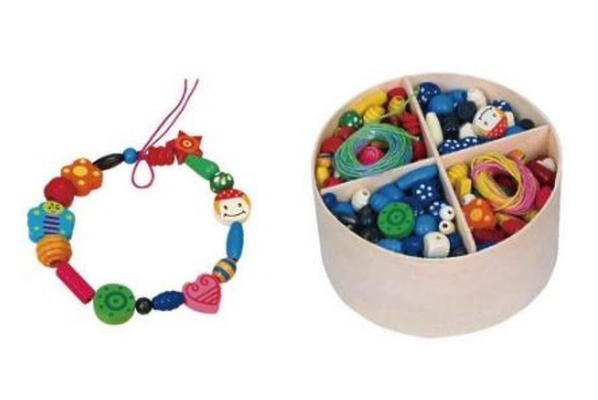 Drevené korálky - veľká sada