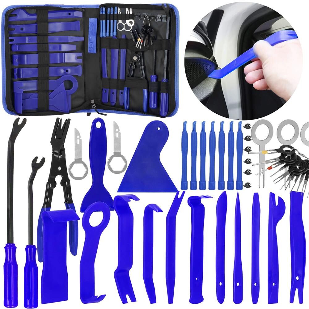 Sada náradia na demontáž tapacírov v aute - 46 ks + puzdro