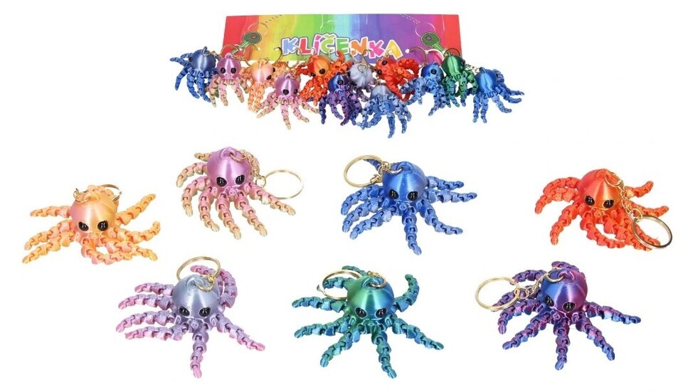 Kľúčenka 3D chobotnica