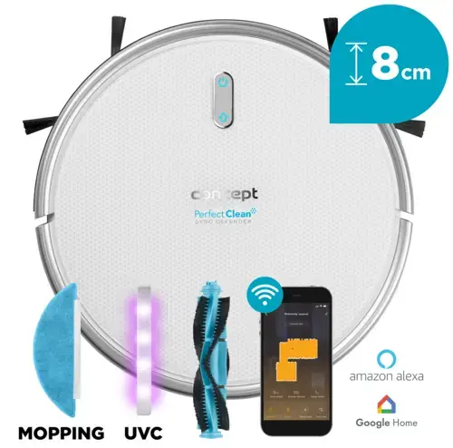 CONCEPT Robotický vysávač s mopom 3 v 1 PERFECT CLEAN GYRO DEFENDER UVC VR2020