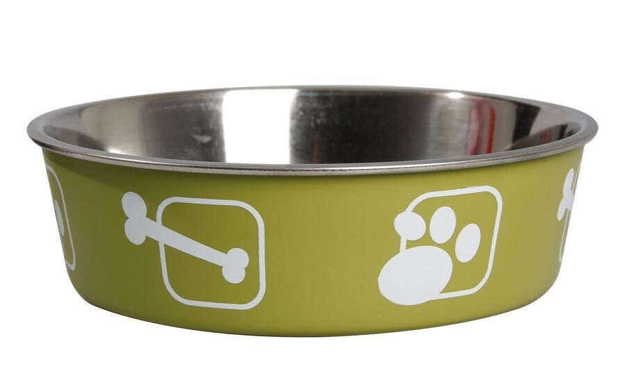 Miska nerezová s plastovým opláštěním zelená 17,5cm 0,8l