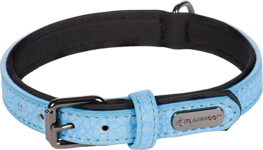 Flamingo Leza Obojek s neoprenovým polstrováním Modrá