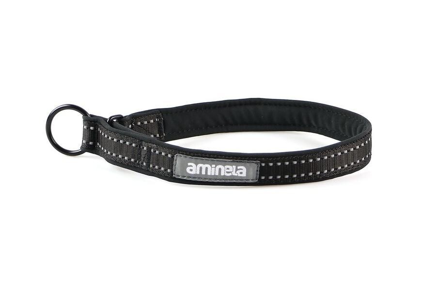 Aminela obojek polostahovací Sport & City 60cm + 5cm, černá/černá