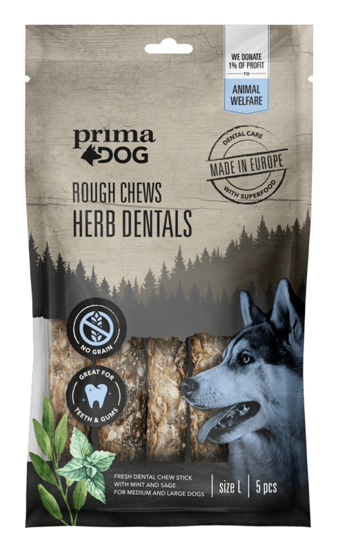 PrimaDog Rough Chews Dental chew herbs L 15 cm 175 g