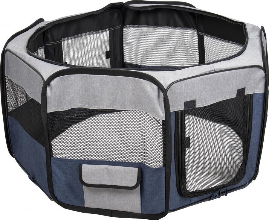 Flamingo Ohrádka pro psy FLAVIO šedá/modrá 116x116x48cm
