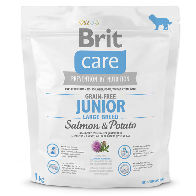 Granule BRIT Care Grain-Free Junior Large Breed Salmon & Potato 1kg