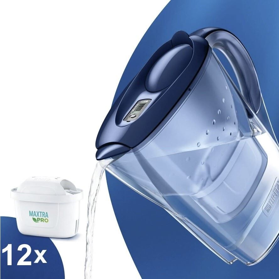 Brita Marella modrá filtračná kanvica 2,4 l + 12 ks filtra Maxtra Pro Pure Performance