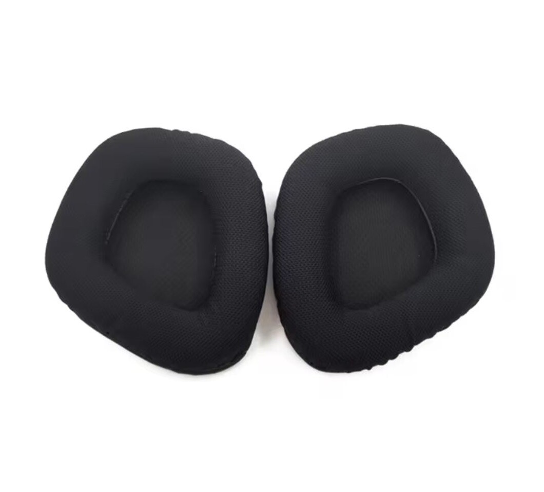 Náhradné náušníky pre slúchadlá Corsair Void RGB Elite - čierne s čiernym stredom, látkové