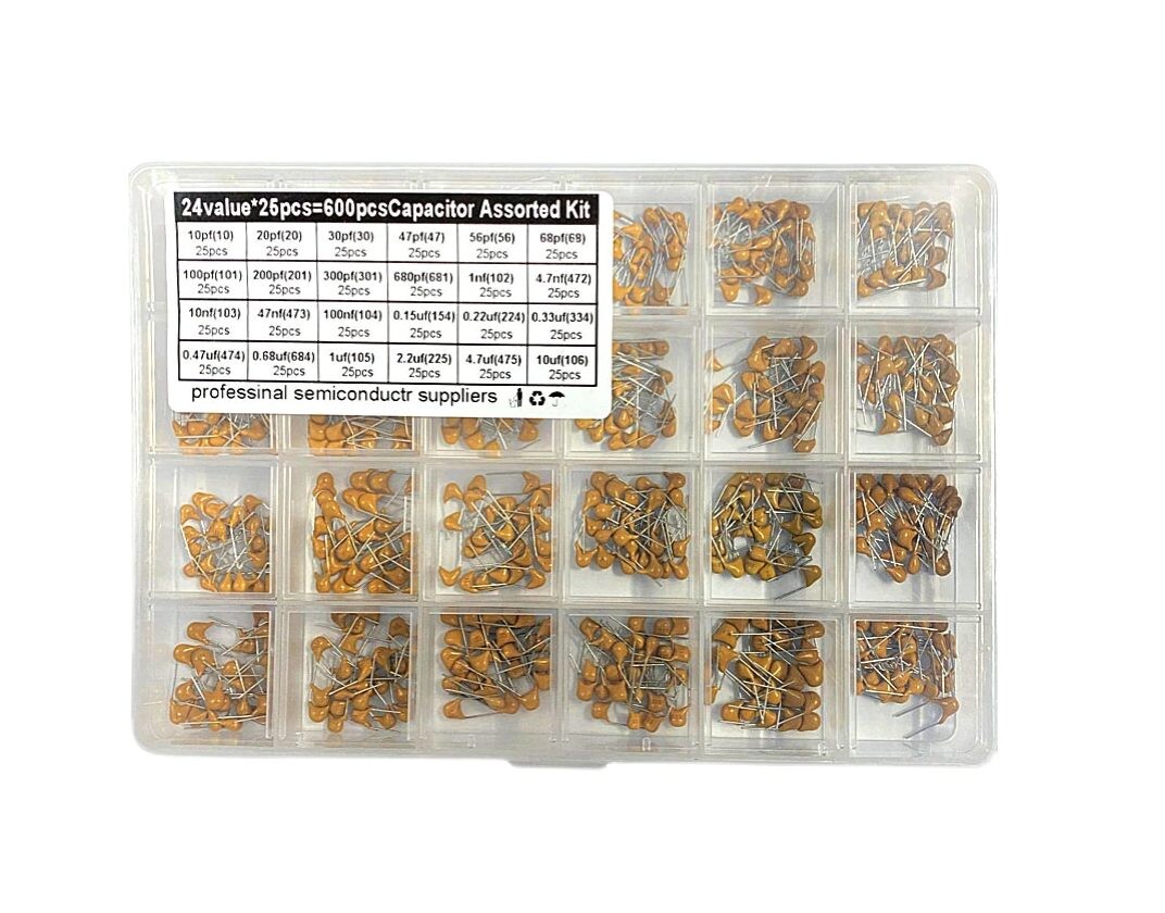 Súprava keramických kondenzátorov 10pF - 10uF 50V - 600 kusov