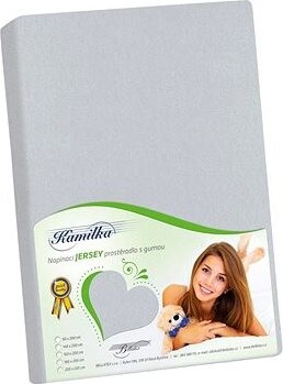 BELLATEX JERSEY plachta na posteľ 200 × 220, stredne sivá