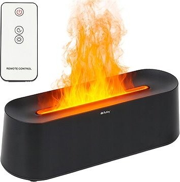 Ruhhy 26328 Dekoratívny RGB LED zvlhčovač vzduchu s efektom plameňa, 250 ml, čierny