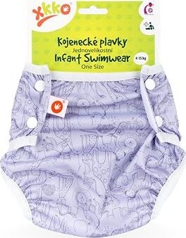 XKKO Jednoveľkostné dojčenské plavky Safari Lavender Aura