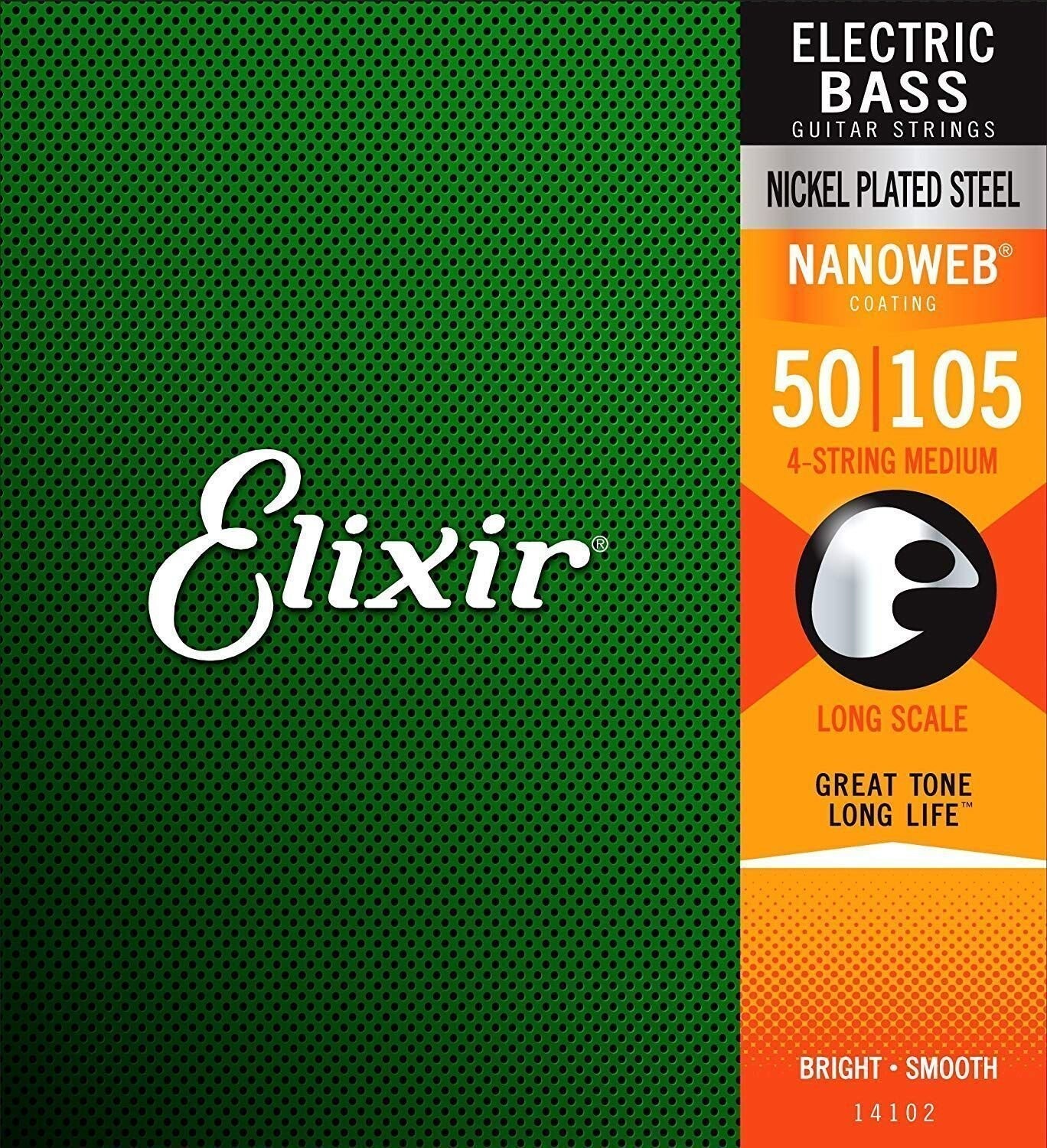 Elixir 14102 50/105 Bass Nanoweb Medium Nickel