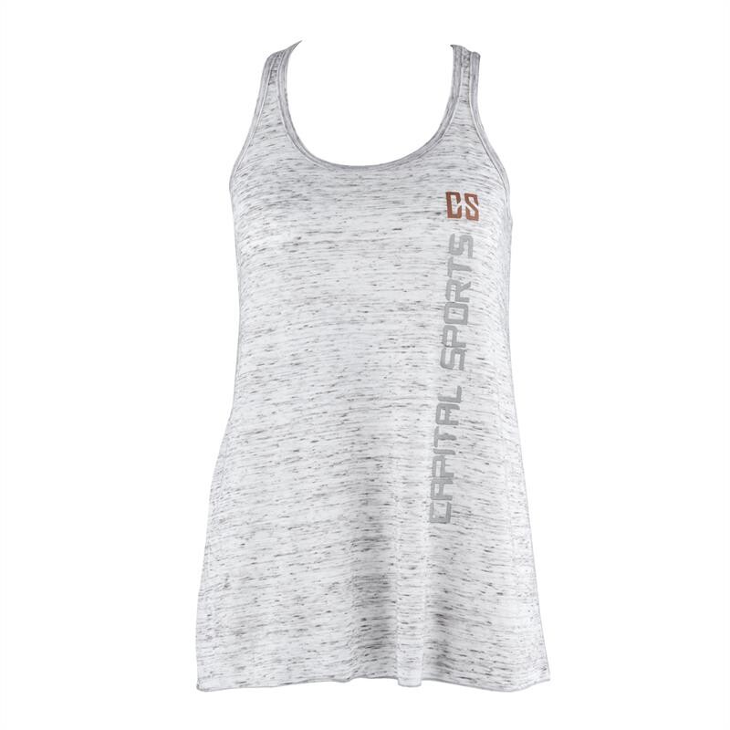 Capital Sports tréningové tielko pre ženy, biele mramorované, veľkosť L