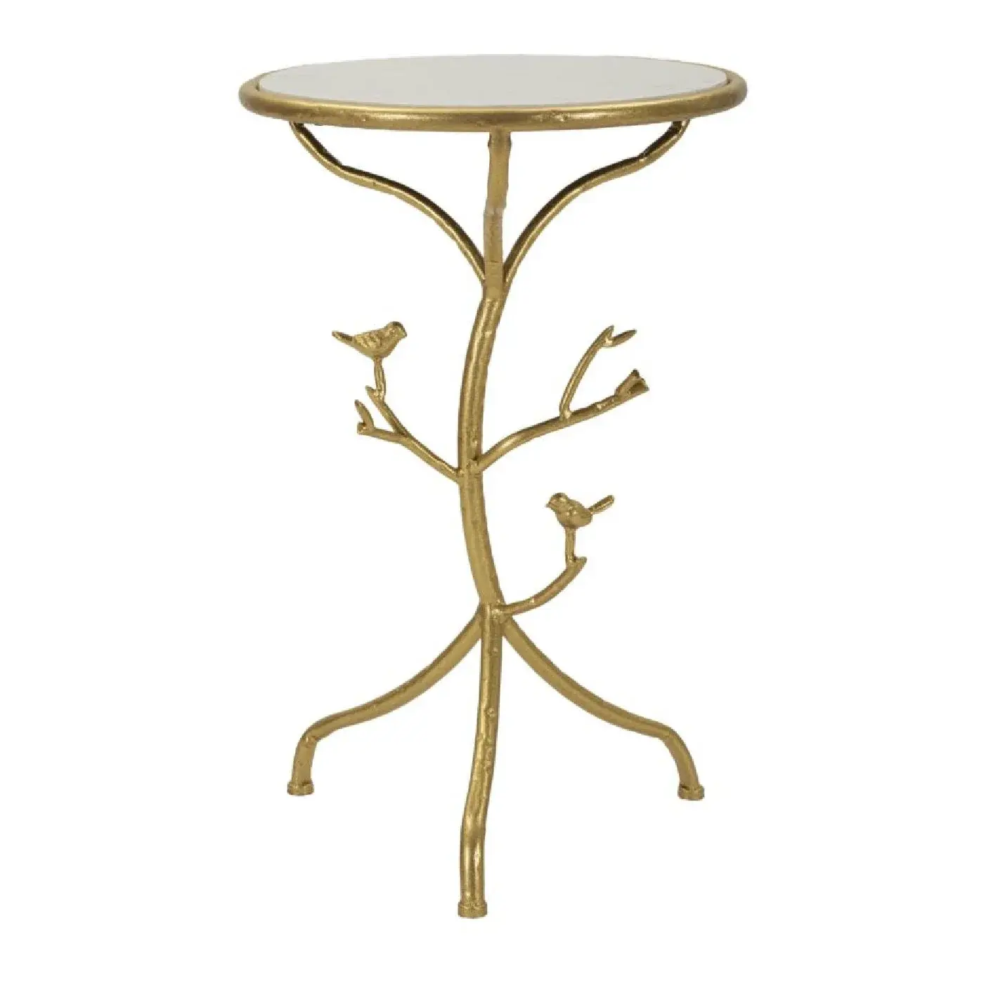 Odkládací stolek Birds 38 cm zlatý/mramor