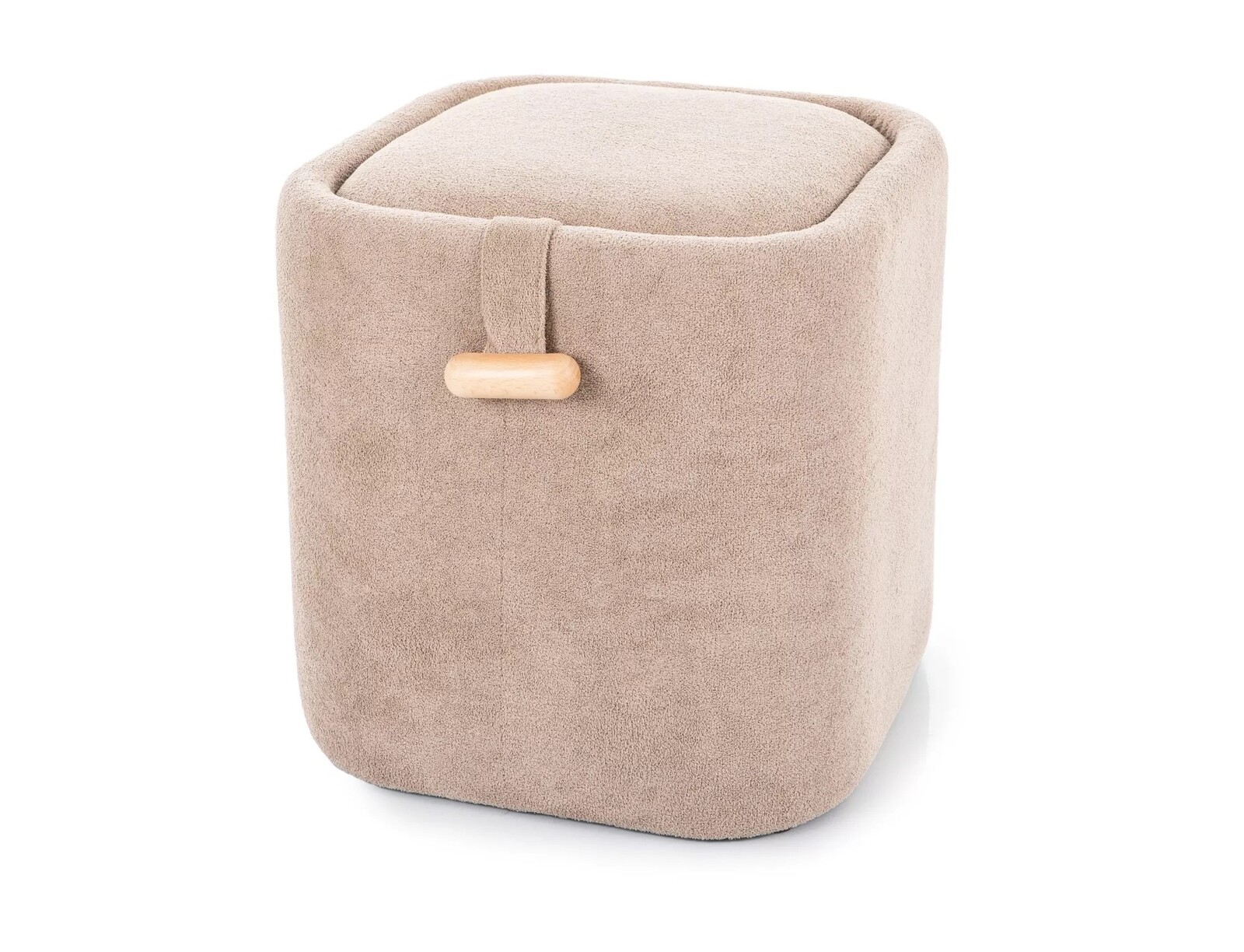 Taburet Nap s úložným prostorem tmavě béžový