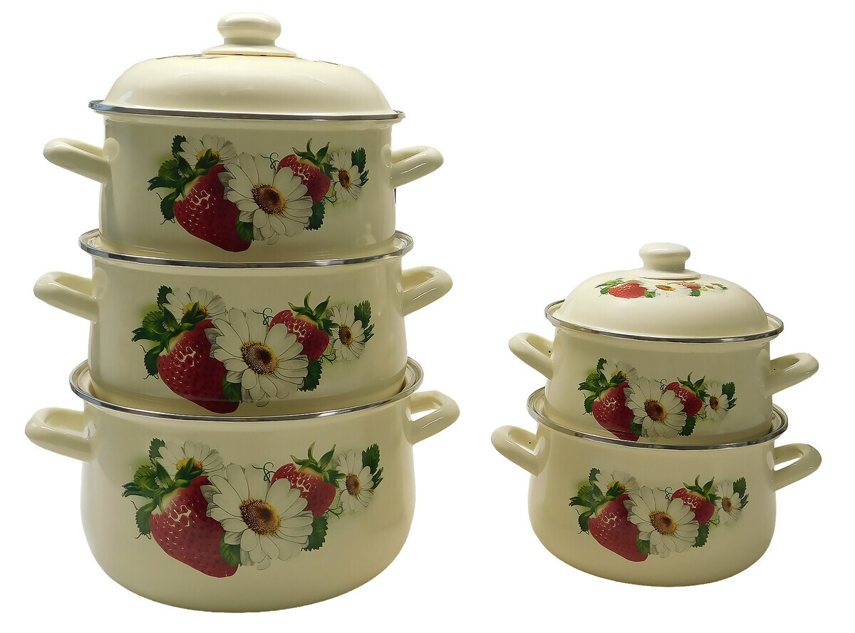 MAKRO - Sada hrncov s pokrievkou 5-dielna 18,20,22,24,26cm