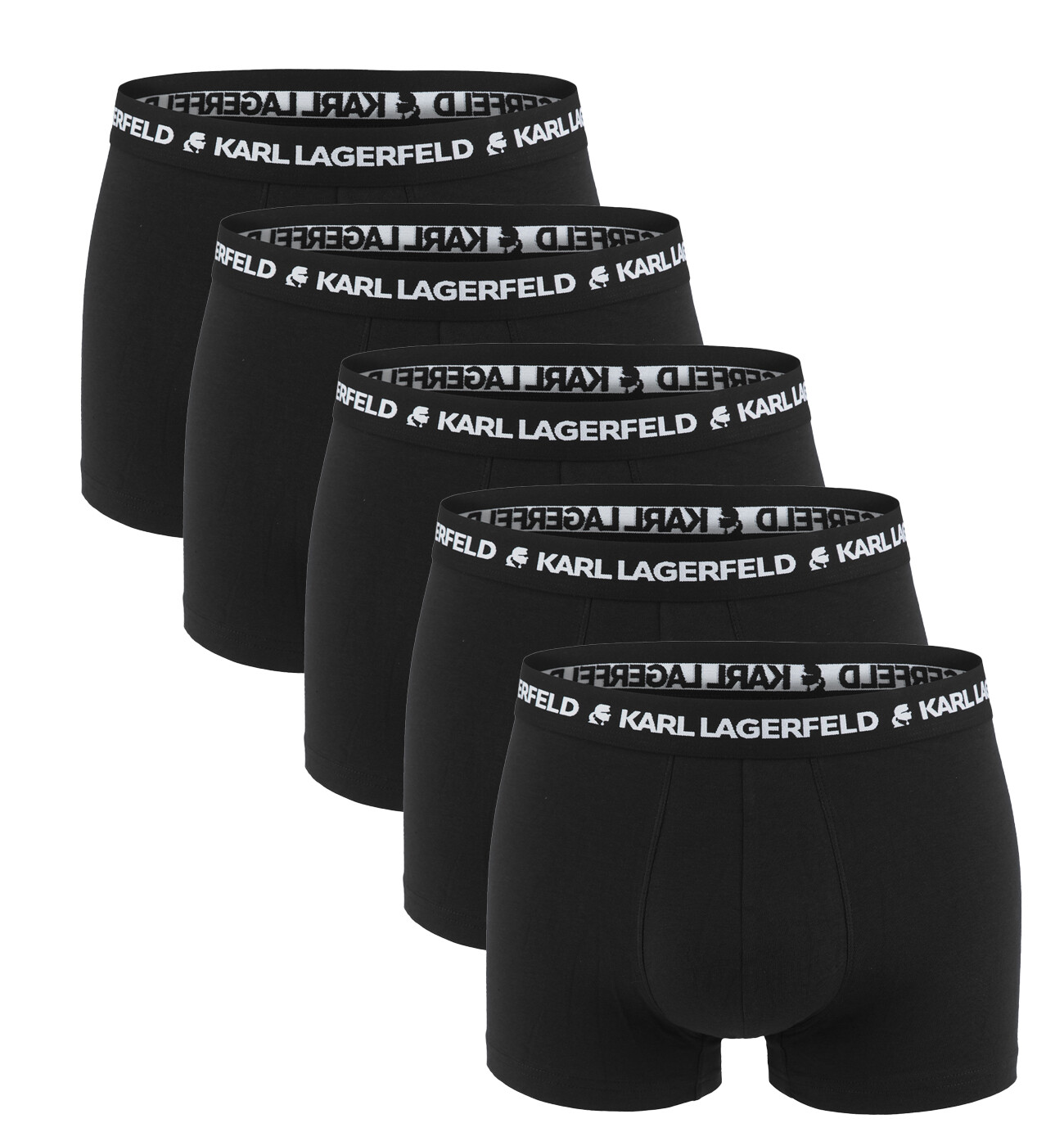 KARL LAGERFELD - boxerky 5PACK organic cotton KARL logo black color