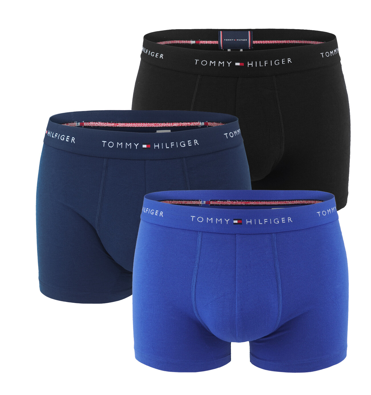 TOMMY HILFIGER - boxerky 3PACK signature cotton essentials blue & black tones