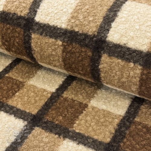 Kabátovina Bouclé Squares design E