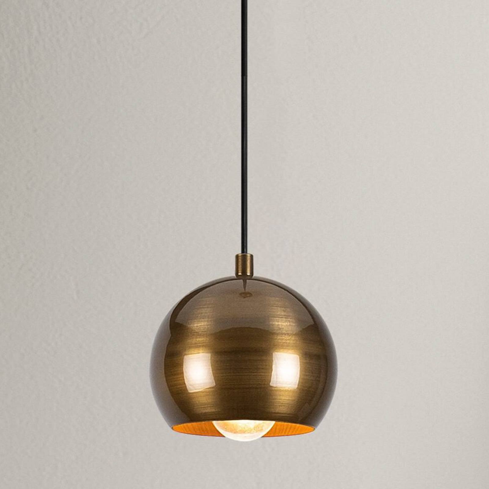 Závesné svietidlo Berceste 9201, Ø 15 cm, zlatá, železo, E27