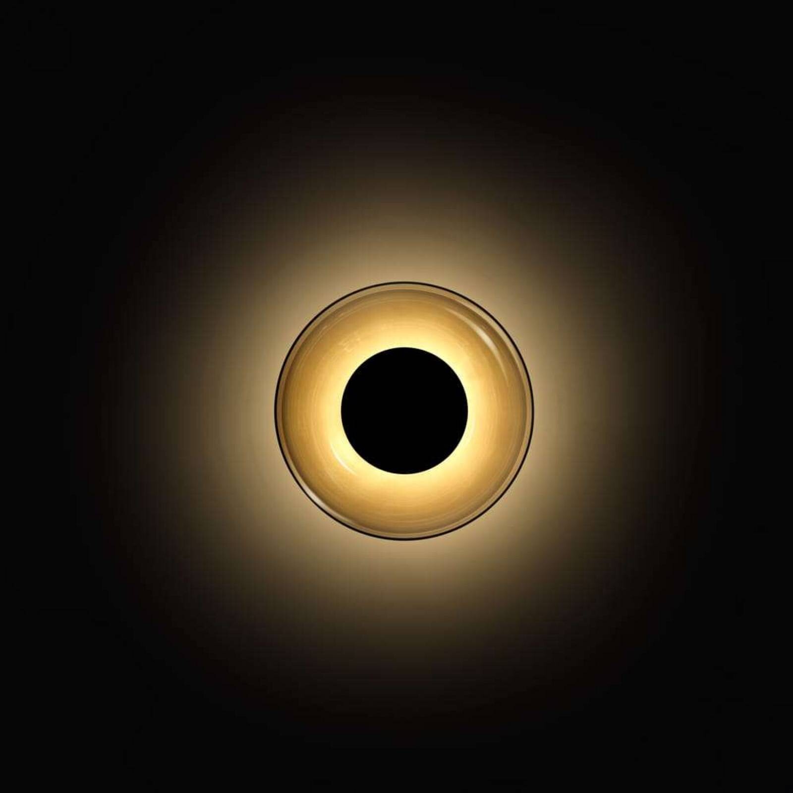 MARSET LED nástenné svetlo Aura, Ø 18 cm, dymovo sivá/transparentná