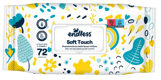 ENDLESS SOFT TOUCH - Detské vlhčené obrúsky (72 ks)
