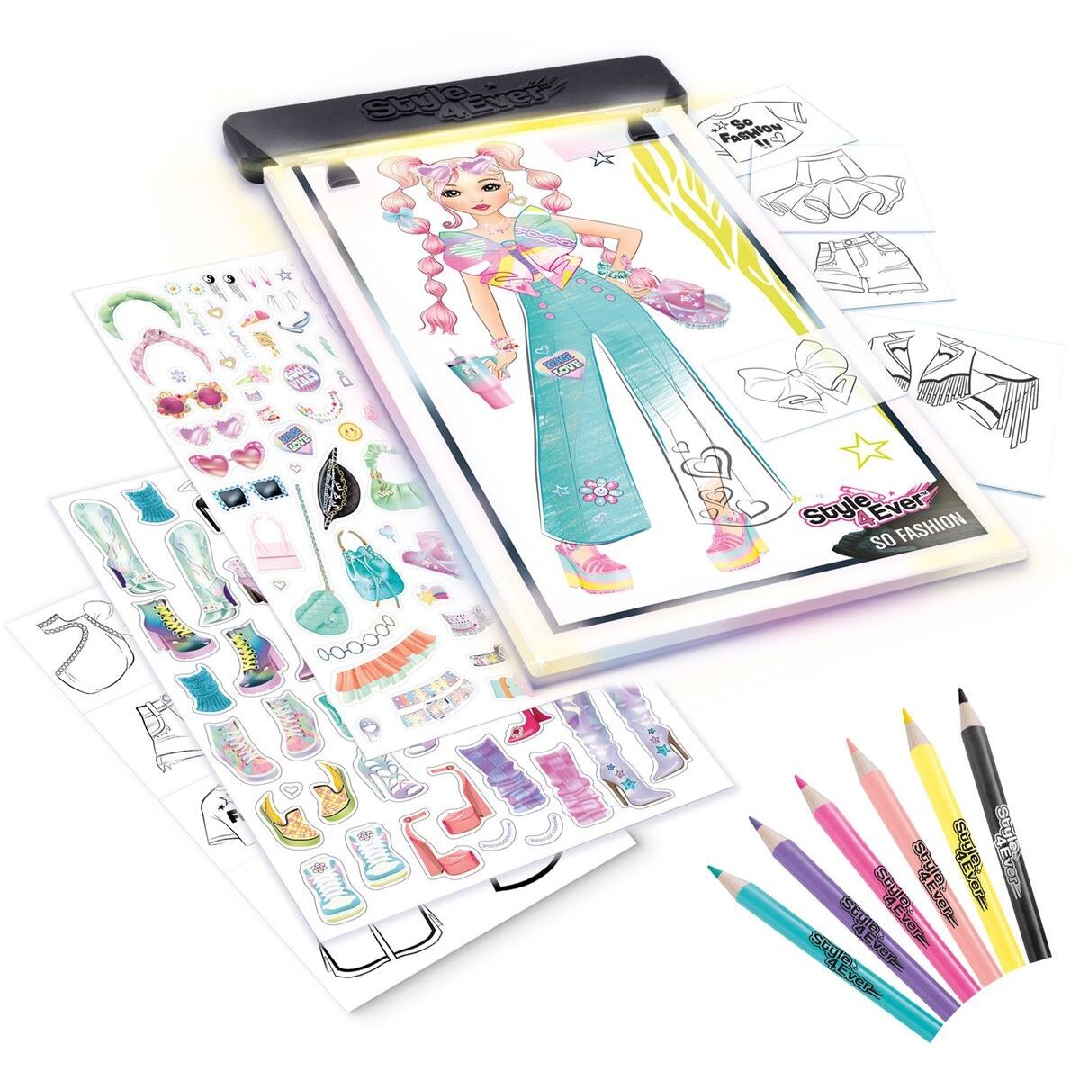 Style4Ever Návrhárska súprava s podsvietenou podložkou