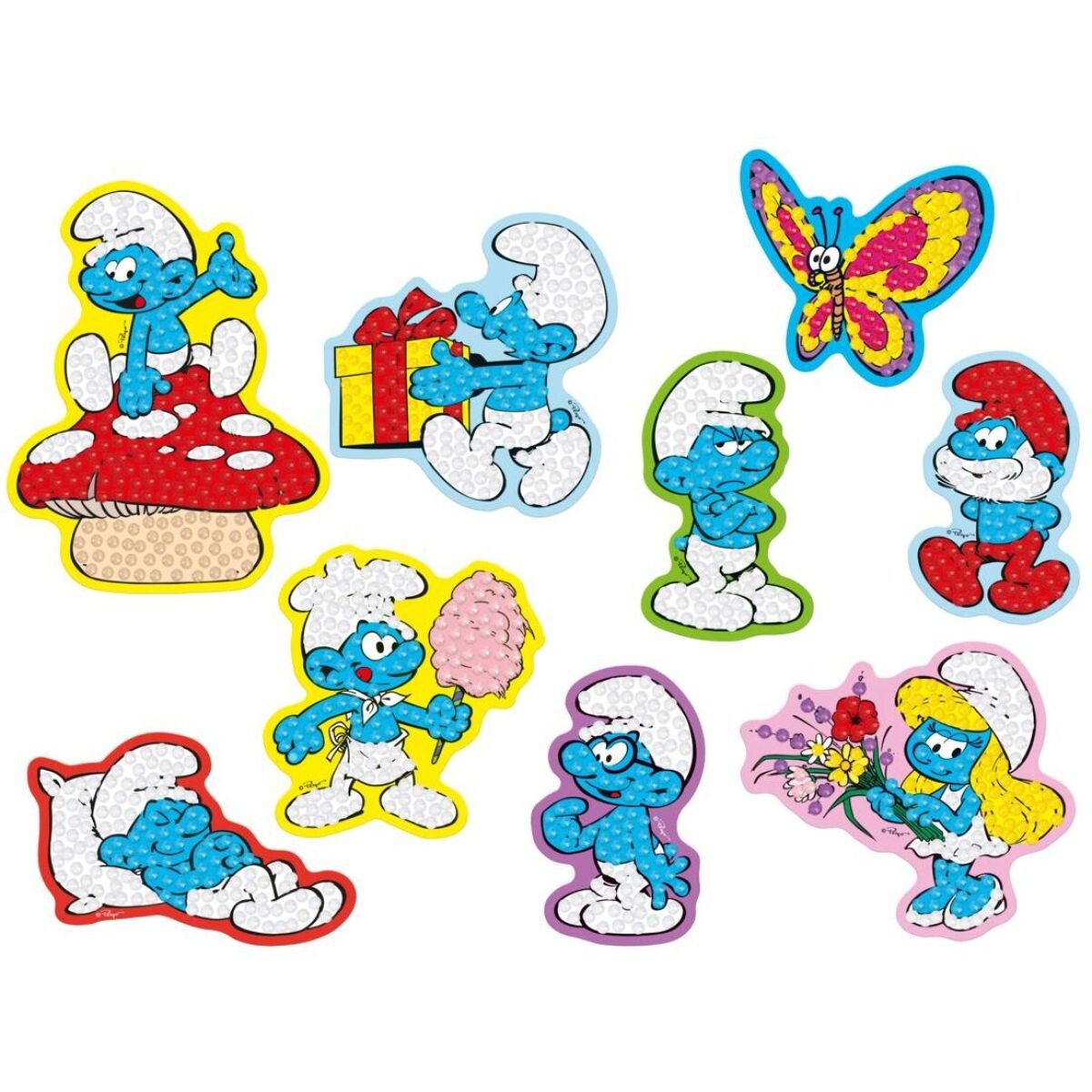 Totum Šmolkové diamantové maľovanie Samolepky