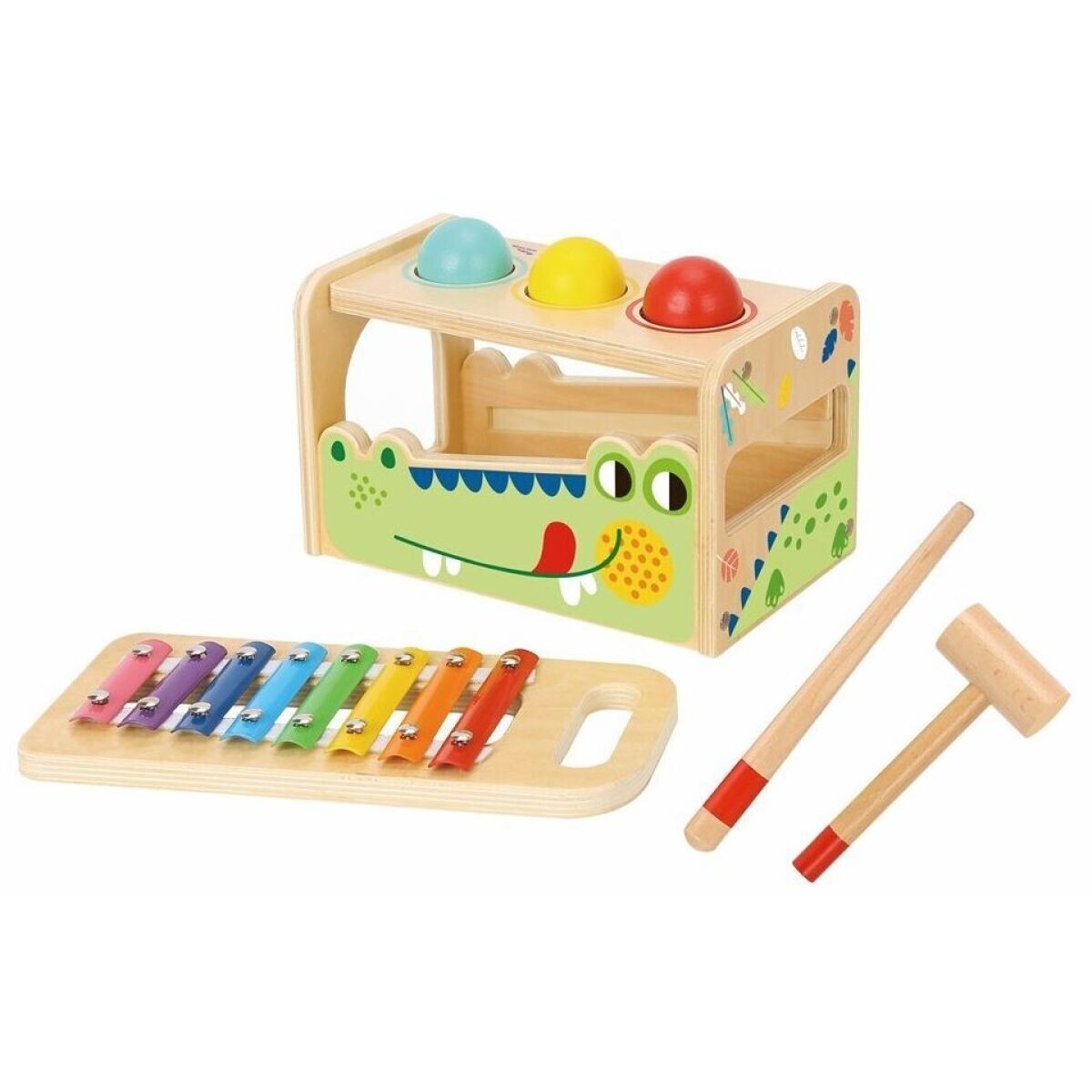 2Kids Toys Zatĺkačka a xylofón Krokodíl