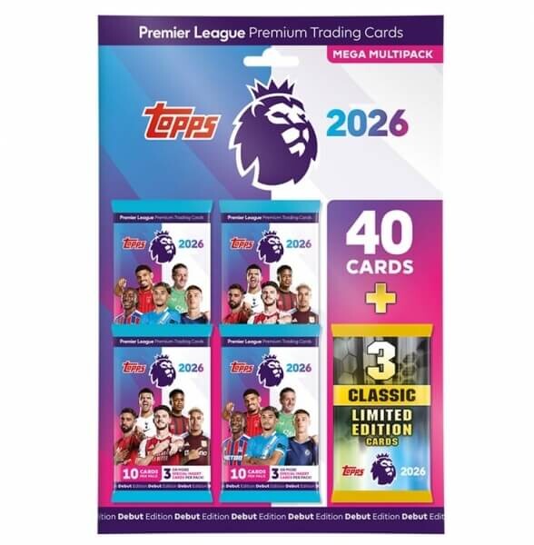 Topps 2025-2026 Topps Premier League Mega Multipack - Futbalové karty