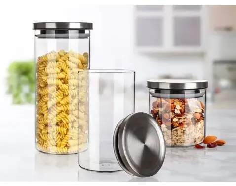 Súprava dóz na potraviny (3 ks) Freia, sklo%