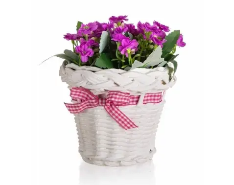 Umelá kvetina v košíku 13x14 cm%