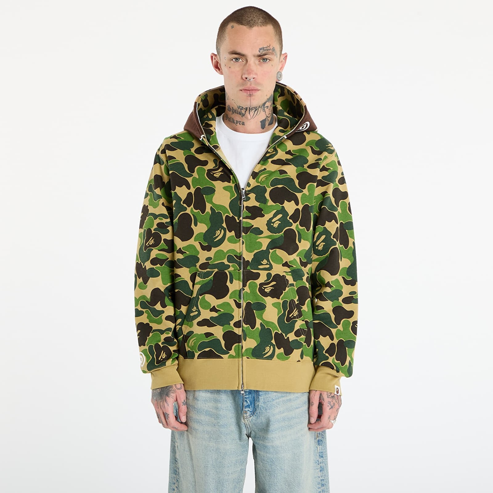 Mikina A BATHING APE Abc Camo 2Nd Ape Full Zip Hoodie UNISEX Green XL