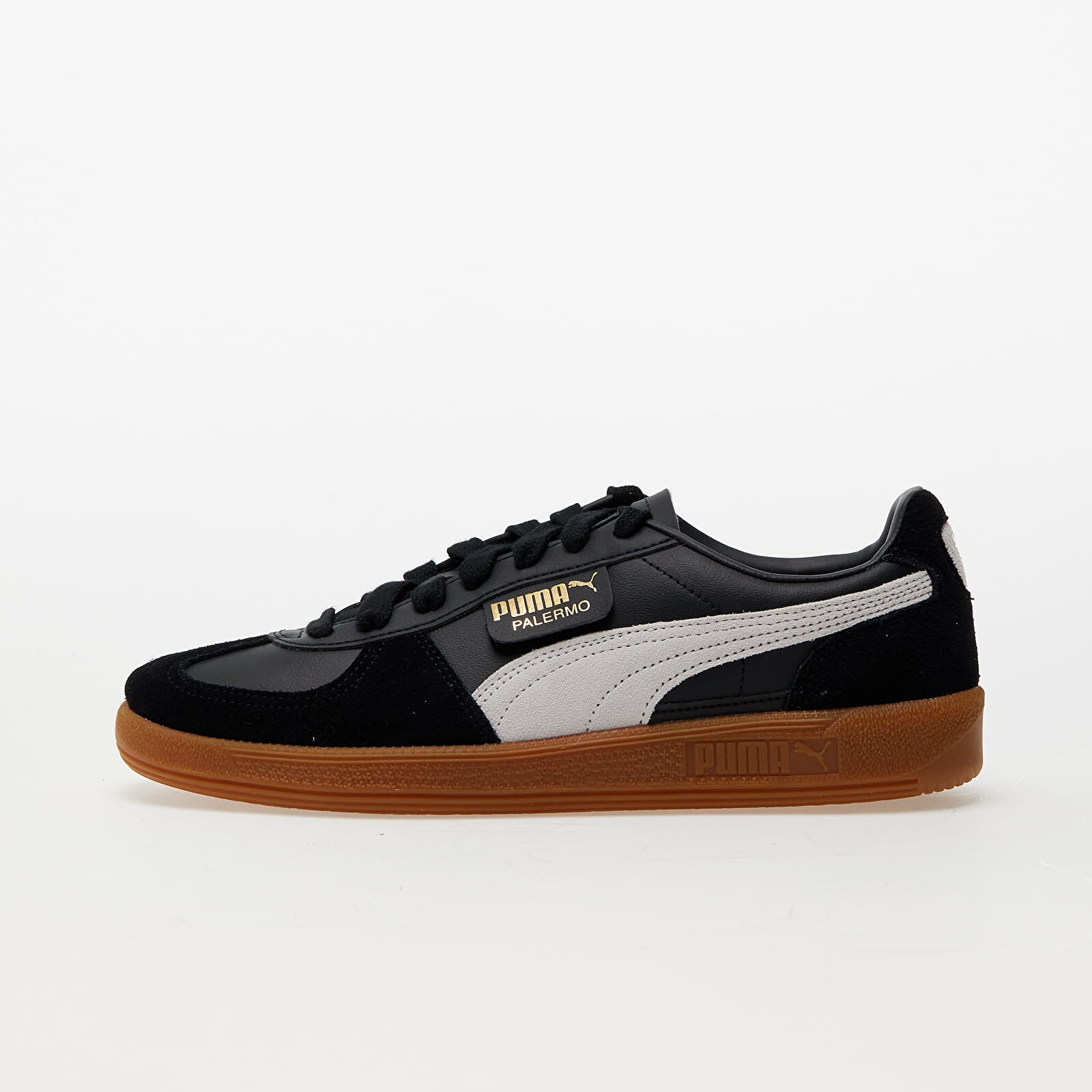 Tenisky Puma Palermo Leather Puma Black-Feather Gray-Gum EUR 44