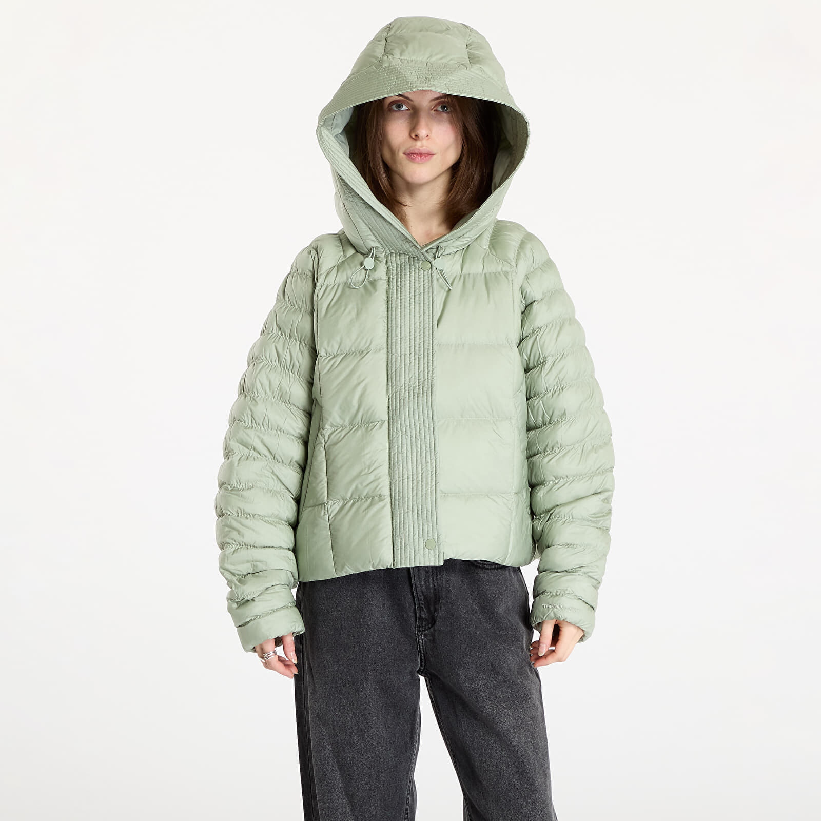 Bunda Nike Sportswear Swoosh Puffer PrimaLoft® Therma-FIT Oversized Hooded Jacket Jade Horizon/ Sail M