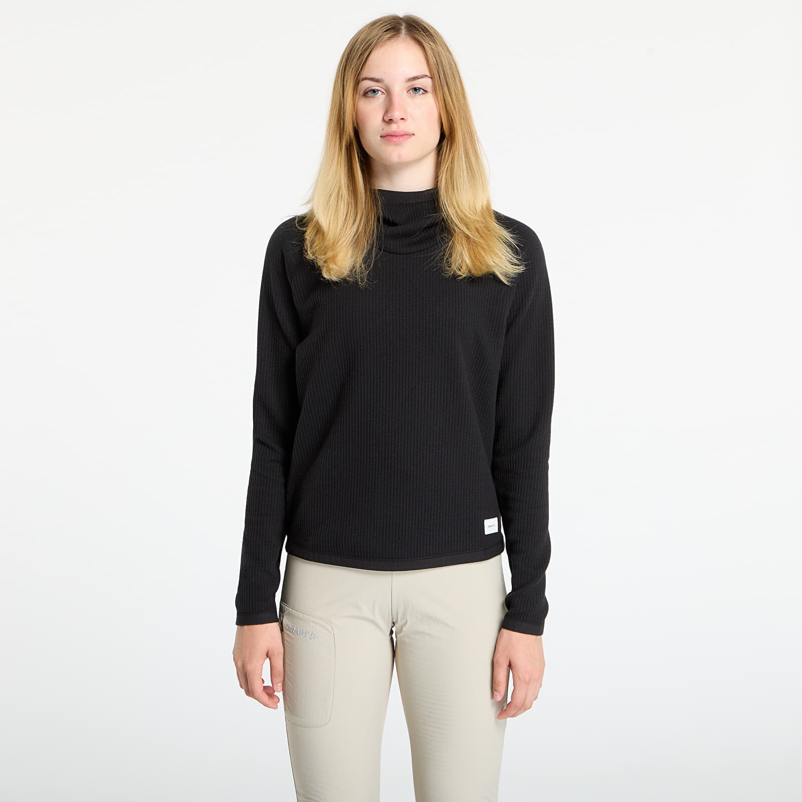 Tričko Craft Grid Hood Black L