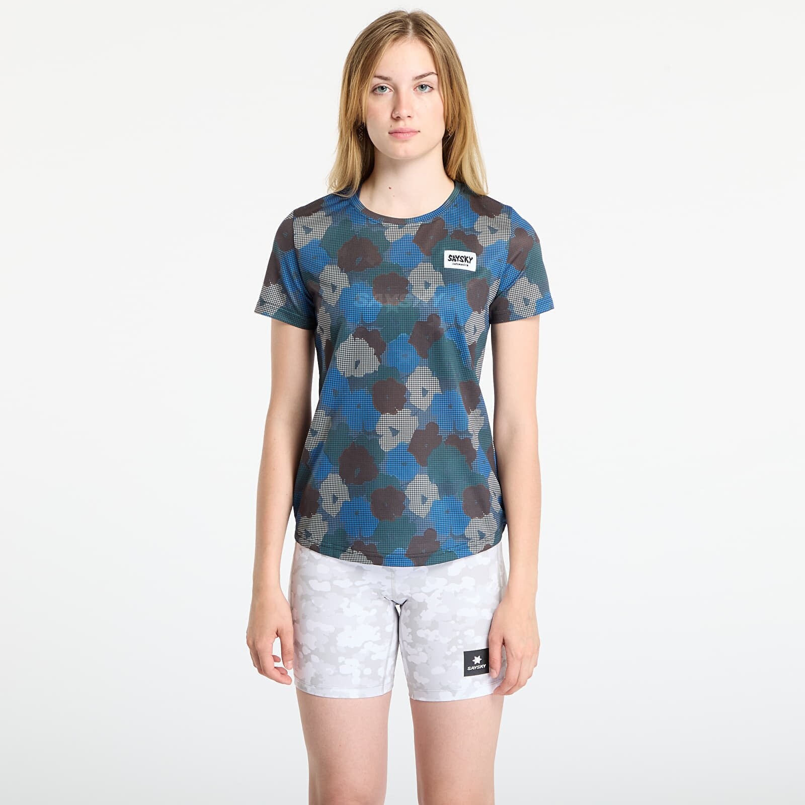 Tričko SAYSKY W Flower Combat T-Shirt Blue Aop L