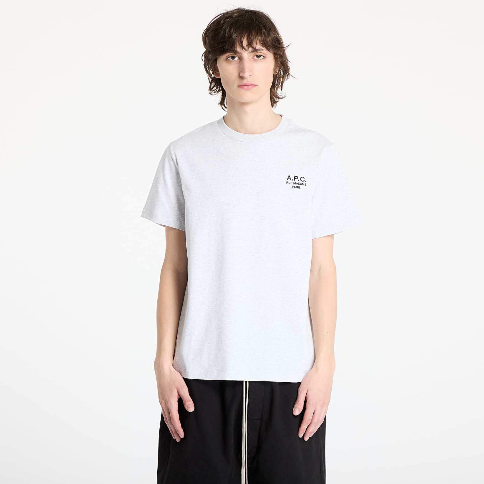Tričko A.P.C. Standard Rue Madame T-Shirt UNISEX Heather Grey/ Black S