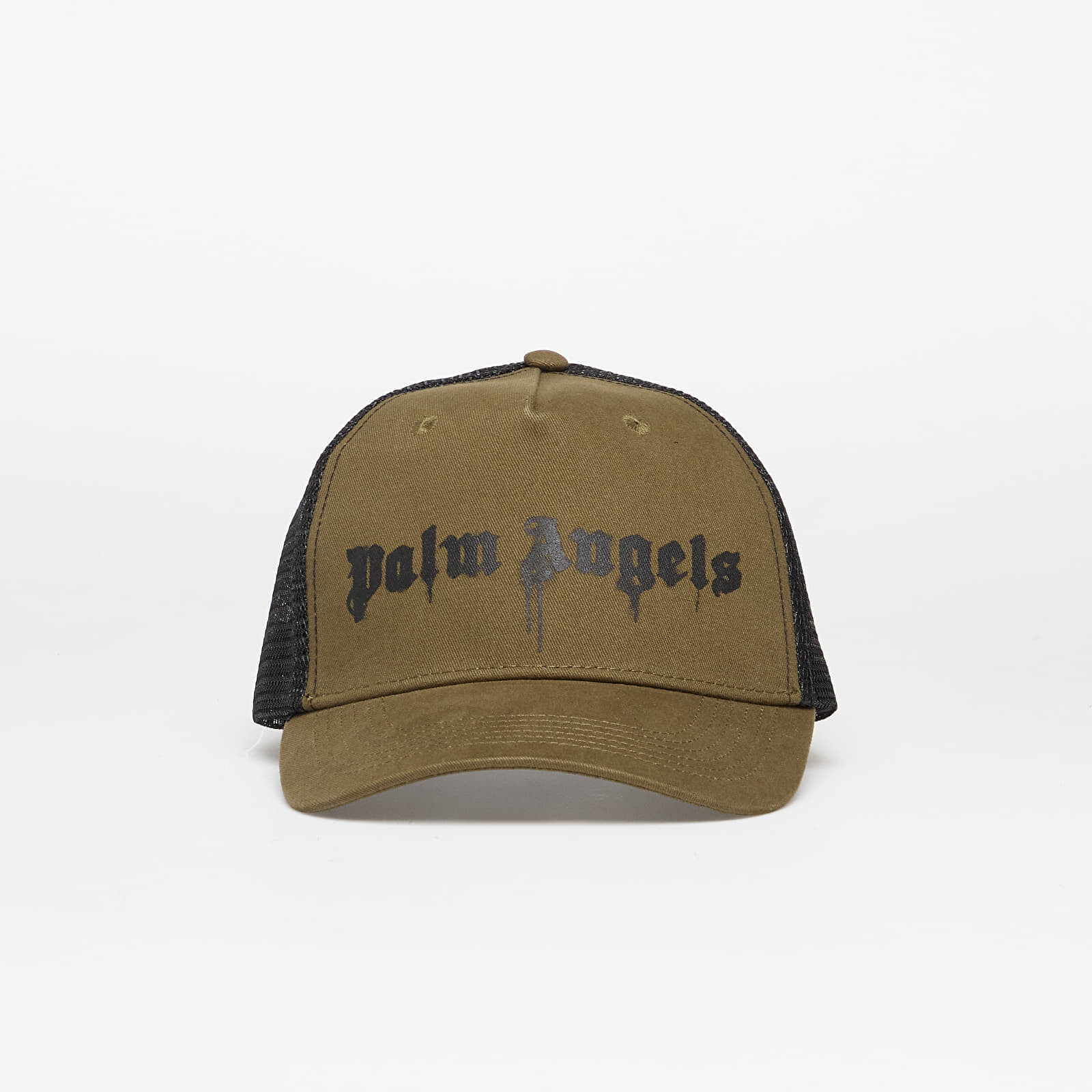 Šiltovka Palm Angels Spray Logo Trucker Cap Army Green/ Black Universal