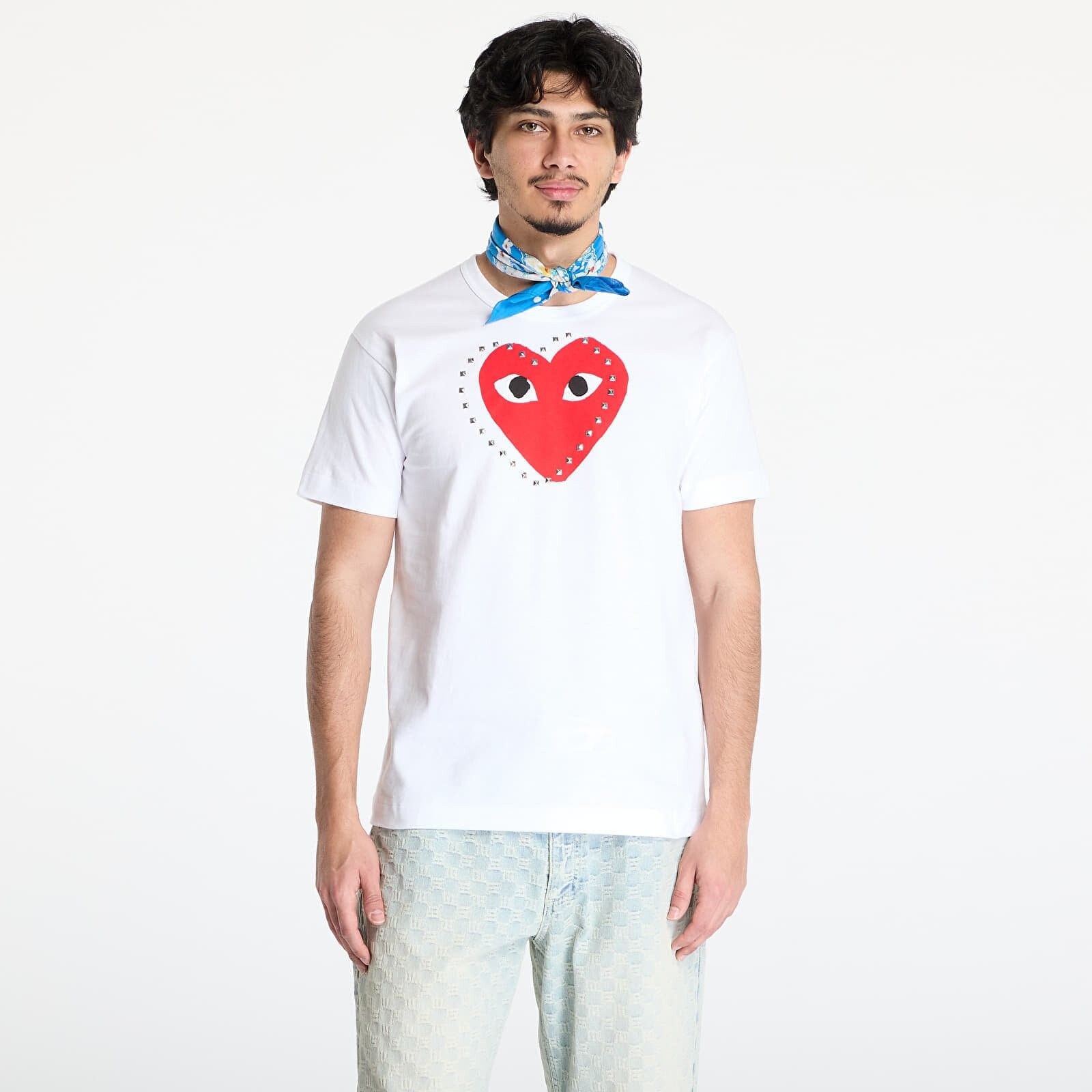 Tričko Comme des Garçons PLAY Print Red x Black x Studc T-Shirt UNISEX White XXL