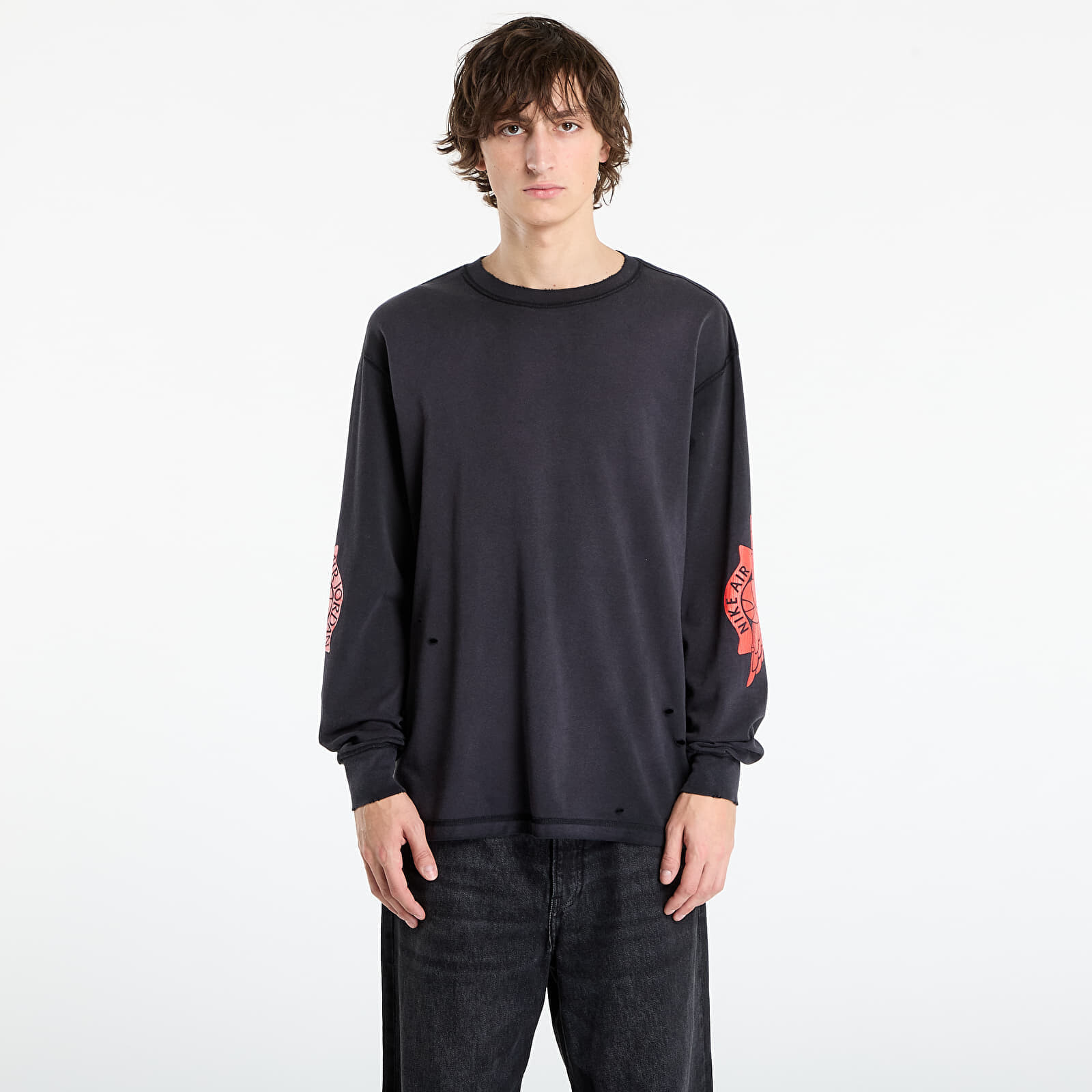 Tričko Jordan Rare Air Men's Long-Sleeve T-Shirt Black/ Chile Red L