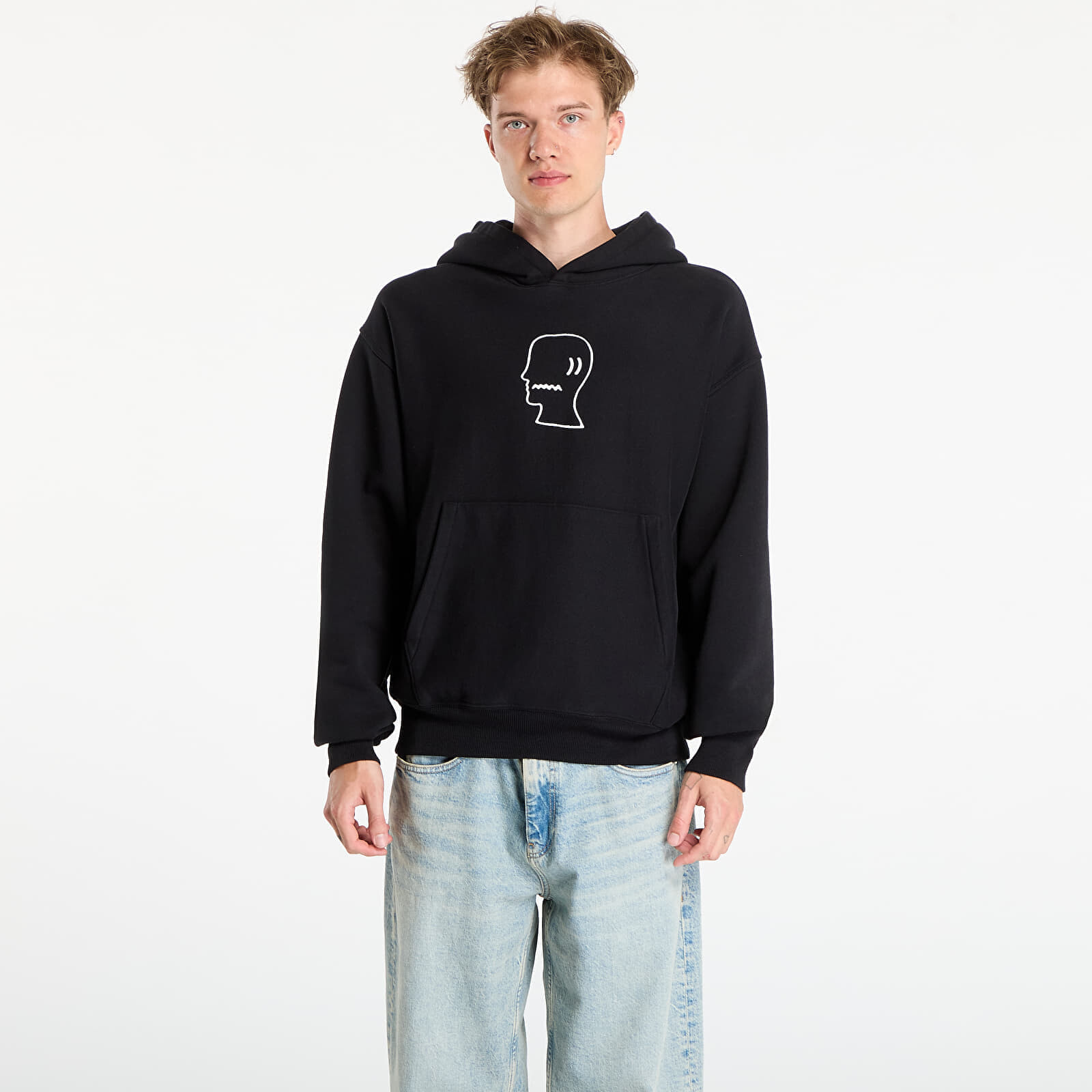 Mikina Brain Dead Logo Head Hoodie Black L