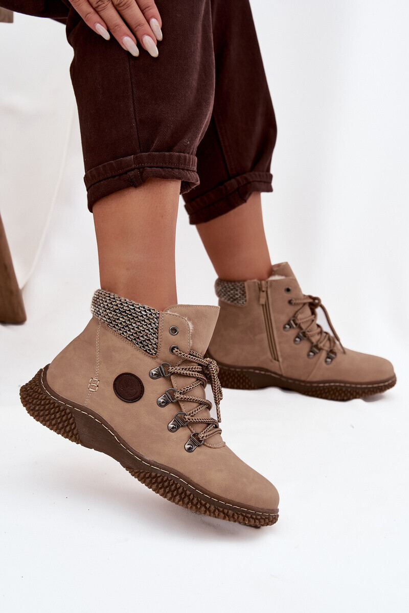 Boto Vykurované Trapper Čižmy Ženy Béžové Zenaya